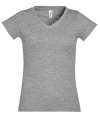 11388 Moon SOL'S Ladies Moon V Neck T-Shirt Grey Marl colour image